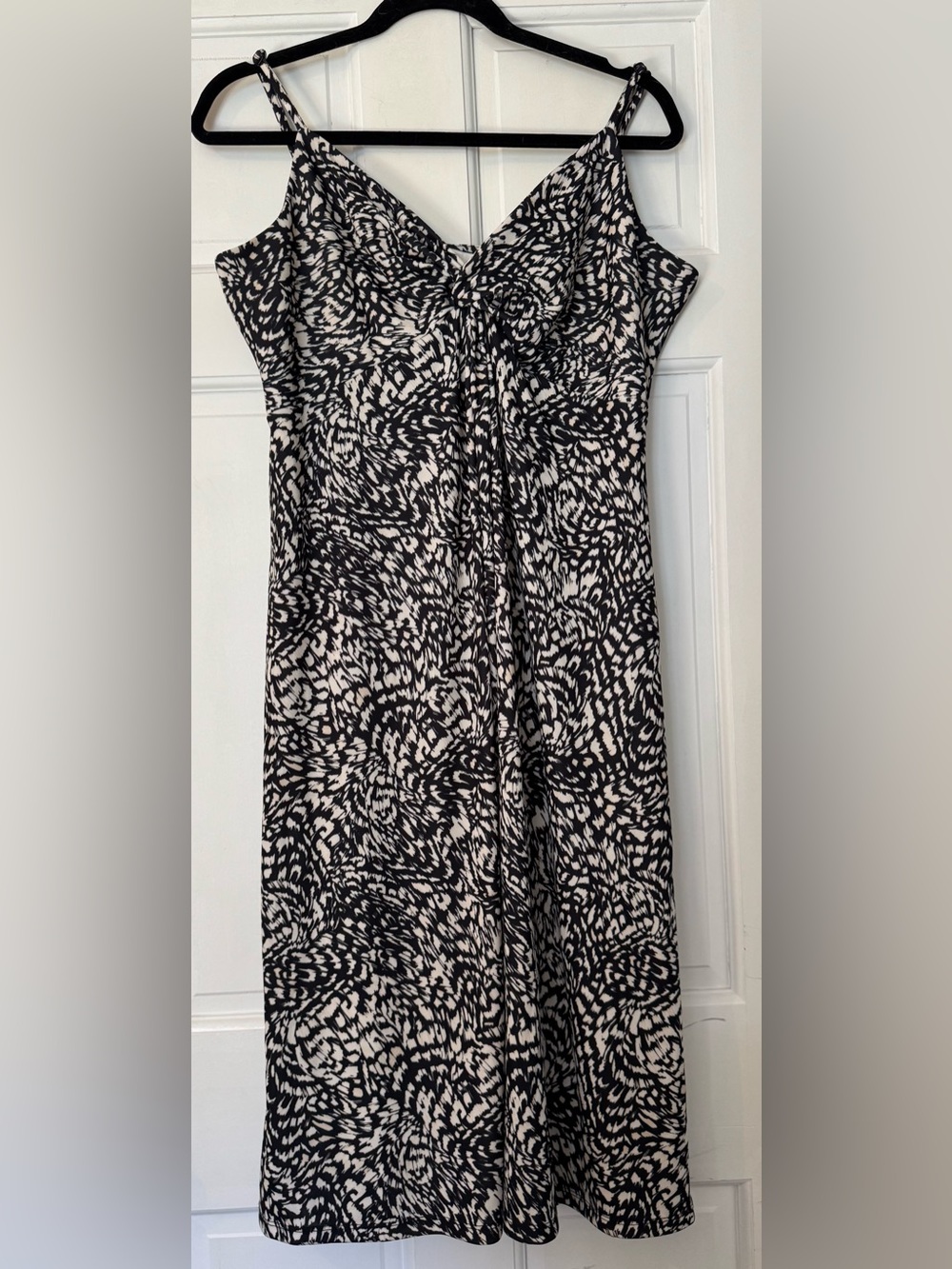 H&M B&W Abstract Printed Dress